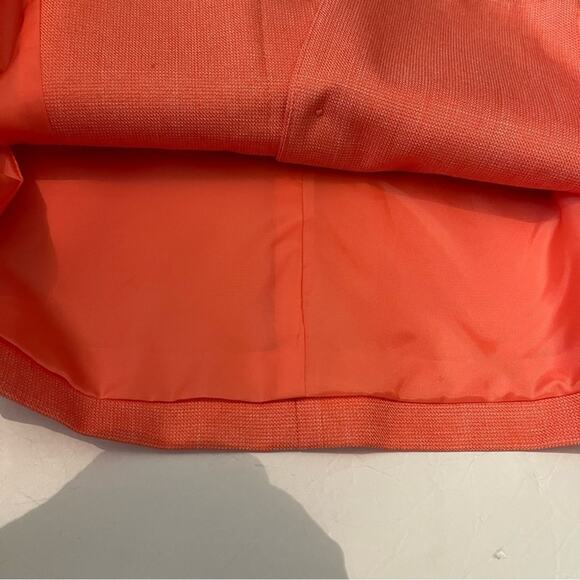 John Meyer Coral Orange Ruffled Collar Party Event Occasion Jacket NWT Size 18 - Picture 8 of 14